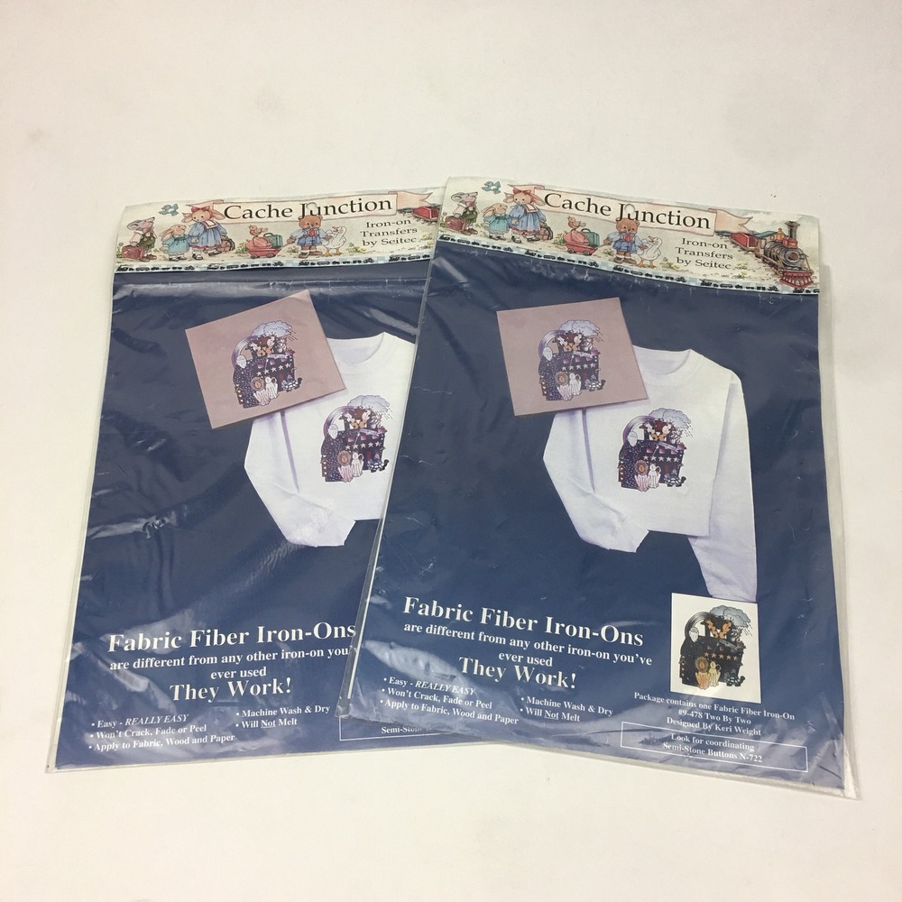 Vintage Noahs Ark Cache Junction Iron‎ On Transfers 2 Packs #9-478 Two by Two